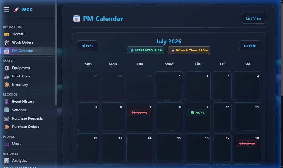 PM Calendar